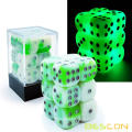 Bescon Two Tone Glowing Dice D6 16mm 12pcs Set, 16mm Six Sided Die (12) Block of Glowing Dice